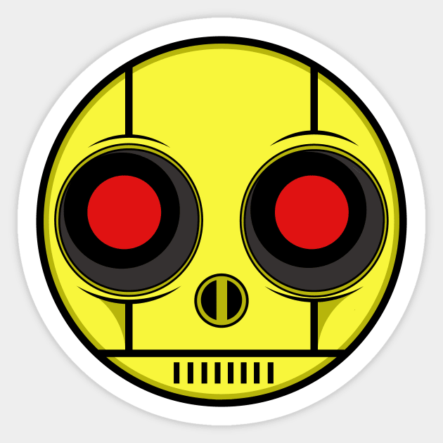 Bot Face Sticker by flimflamsam